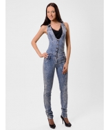 женский комбинезон с расцветкой из джинсовой ткани