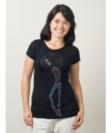 женская футболка удлиненного кроя с рисунком