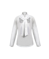 Блуза белая с большим атласным бантом