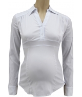 Белая рубашка с длинным рукавом для беременных
