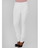 белые женские брюки с втачными карманами