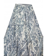 Серо-голубая юбка в серые цветы