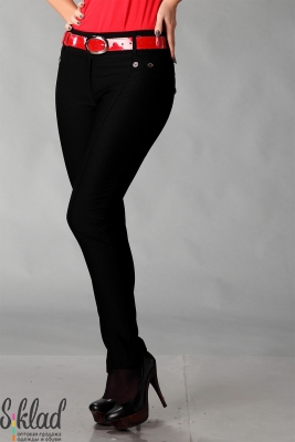Женские брюки слипы черного цвета
